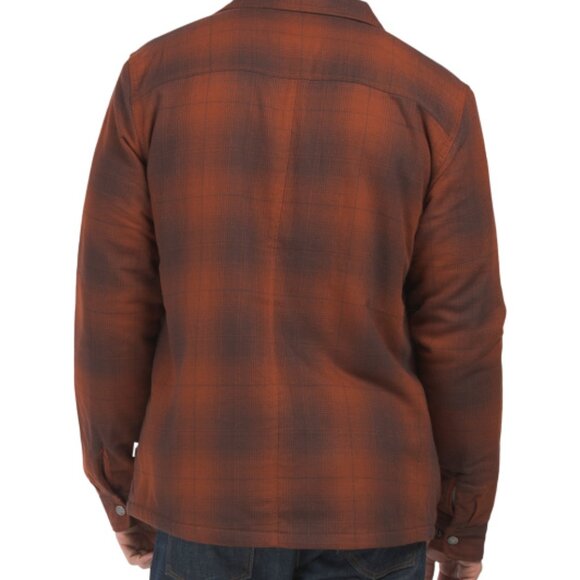 NEW THE NORTH FACE Fleece Lined Eco Insulated Campshire Shirt Brandy Brown 563mn - Picture 5 of 5
